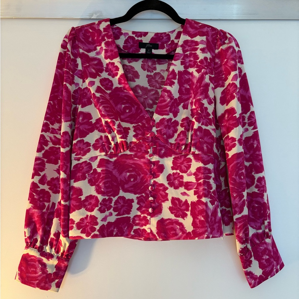 Floral Pink Top by J. Crew